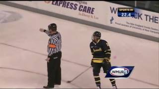 UNH hockey skates to OT tie [upl. by Atiekram]