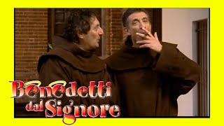 BENEDETTI DAL SIGNORE  Greggio e Iacchetti Barzellette sui frati [upl. by Ahsieyk]