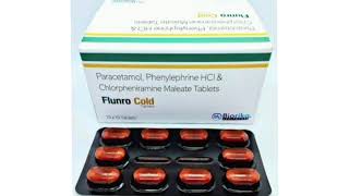 Flunro Cold Tablets Paracetamol Phenylephrine HCI amp Chlorpheniramine Maleate Tablets [upl. by Alletsyrc]