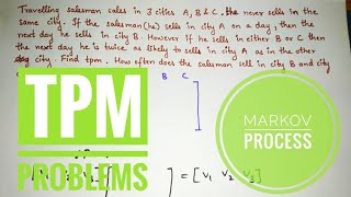 Markov process using transitional probability matrixtpm  Long run  Part5  Mathspedia [upl. by Oknuj]