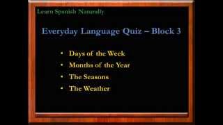 Spanish Quiz  Learn Spanish  Free Spanish Lessons  Español Gratis  Aprender Español [upl. by Nedyarb]