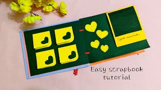 how to make scrapbook for school project  Easy scrapbook ideas [upl. by Ojahtnamas]