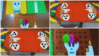 papel picado en fomi para día de muertos PAPEL PICADO DIA DE MUERTOS adornos de día de muertos [upl. by Razatlab]