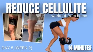 REDUCE CELLULITE FAST  14Day Home Workout Plan for Toned Legs amp Booty  DAY 1 week 2 [upl. by Marquis]