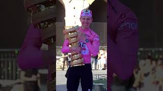 Still not over the Tadej Pogacar podium celebrations 🤩🏆 cycling giroditalia [upl. by Cavil862]