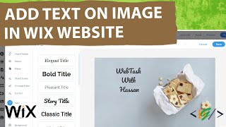 How to Add Text on Image in Wix Website  Show Text on Images [upl. by Zerelda]