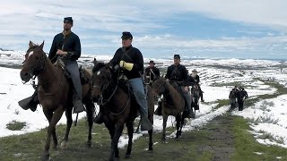 Reenactment of Fetterman Massacre for 150th anniversary [upl. by Etnahs532]