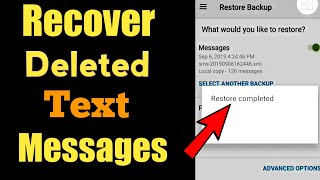 How to Recover deleted text messages  restore deleted messages [upl. by Anivek]