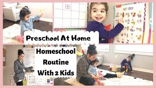 Homeschool Routine  PRESCHOOL  3 Year Old  1 Year Old [upl. by Girish]