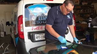 How Titan Auto Glass Removes Texas Registration Stickers From Windshields [upl. by Yoko8]