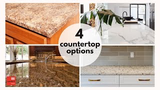 Kitchen Countertop Options  Laminate vs Granite vs Marble vs Quartz [upl. by Hulda]