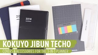 Kokuyo Jibun Techo Covers and Accessories for the 3in1 Planner [upl. by Osyth344]