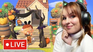 1 MIJN HELE EILAND EEN HERFST MAKEOVER GEVEN  EILAND TOUR  Animal Crossing live [upl. by Elleinet]