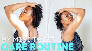 How to care and moisturize mini twists on 4C Hair [upl. by Winifield]