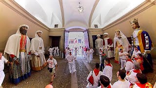 Gigantes de Pamplona Polonesa San Fermín Despedida en el palacio de Ezpeleta [upl. by Zuleika]