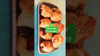 OMG Quick and easy Air fryer Pastry sausage rolls cooking shorts [upl. by Yaras]