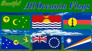 beautiful Oceania countries flags Oceania continent flags world flags [upl. by Nauwaj794]