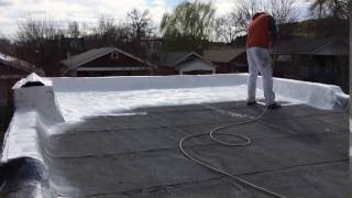 Applying Elastomeric Roof Coating [upl. by Eilujna]