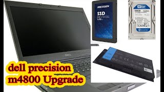 Upgrade Laptop  Dell Precision M4800 SSD Upgrade Battery or 500GB Sata Hard Drive [upl. by Anuaf]