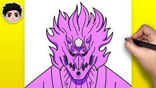 How to Draw Sasuke Susanoo from Naruto  Easy StepbyStep [upl. by Aehsila]