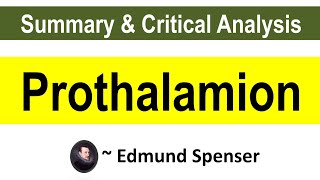 Prothalamion by Edmund spenser  Summary and Critical Analysis in Hindi with Notes [upl. by Thierry]