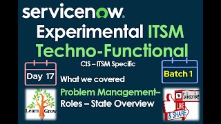 ITSM Batch 1  Day 17  Problem Management  Role  States Overview Shorts Short [upl. by Rowell]