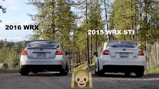 2015 WRX STI vs 2016 WRX Rev Battle FA vs EJ [upl. by Chaunce]