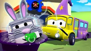 TOM the Tow Trucks PAINT SHOP  LYLI the bus is a MAGICIAN  Truck Cartoons for Kids  Magic trick [upl. by Yesnyl]