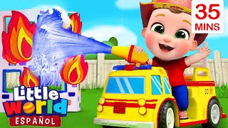 Camión De Bomberos 👨‍🚒🚒  Canciones Infantiles  Little World En Español [upl. by Cirala725]