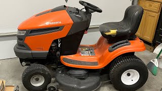 How to install a new carburetor on a husqvarna riding lawnmower Lawnmower repair [upl. by Aiclid]