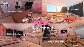 How To BUILD your DREAM BLOXBURG APARTMENT Super Easy 🏙️ [upl. by Eihctir573]