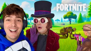 GIOCO CON WILLY WONKA A FORTNITE un disastro [upl. by Ardena]