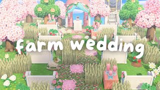 a farmcore wedding venue ⸜｡˃ ᵕ ˂ ⸝♡ animal crossing new horizons speedbuild [upl. by Rizan]