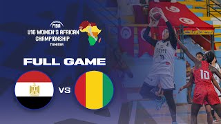 Egypt v Guinea  Full basketball Game  FIBA U16 African Championship Women 2023 [upl. by Nnyrat]