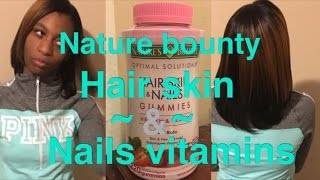 NATURES BOUNTY HAIR SKIN amp NAILS VITAMINS  GUMMIES REVIEW [upl. by Trometer]