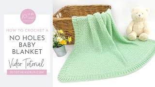 Charming No Holes Crochet Baby Blanket  Square Baby Blanket Crochet Pattern Without Large Holes [upl. by Naibaf131]