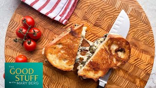 Mary Bergs Spinach Dip Grilled Cheese [upl. by Aiciled]