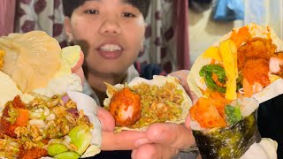 Singju Polang ama ga homemade Kimbap Mukbang  Meitei Mukbang [upl. by Hickey325]