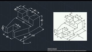 Autocad Isometric drawing  7 [upl. by Lamson384]