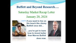 Sat Market Recap Jan 20 2024 [upl. by Enneiluj]