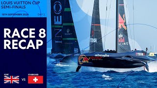 Louis Vuitton Cup SemiFinals Race 8 Recap  INEOS Britannia vs Alinghi Red Bull Racing [upl. by Eelrahc]