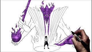 How to Draw Susanoo Sasuke  Step By Step  Naruto [upl. by Gredel]