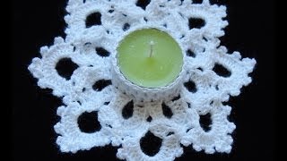 Crochet  Porta Vela Navideño Parte 2 de 2 [upl. by Eralc799]