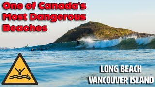 SURFING ONE OF CANADAS MOST DANGEROUS BEACHES  LONG BEACH VANCOUVER ISLAND [upl. by Oliva]