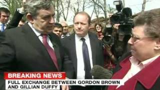 Gordon Brown and quotBigoted Womanquot IN FULL  Rochdale 28 April 2010 [upl. by Denison992]