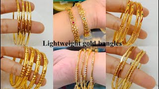 5 Grams gold bangle designs with price  Simple Gold Bangles Designs 2023 [upl. by Kimon200]