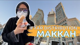 1st RAMADAN MAKKAH 🤲🏻 Iftar Distribution Makkah 🤗 Masjid Al Haram ft NammoVlogs [upl. by Esilahc612]