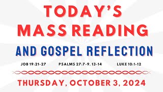 Catholic Mass Readings and Reflections for Today Thursday October 3 2024  Gods Message Today [upl. by Iegres33]