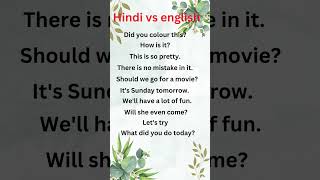 Hindi vs English The Ultimate Language Showdown practice english [upl. by Aicelf383]