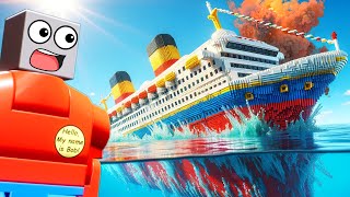 We Sank a LEGO Cruise Ship in NEW Modded Maps in Brick Rigs [upl. by Radbourne946]